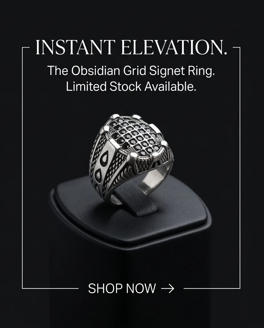 Shadow Cross Pavé Signet Ring