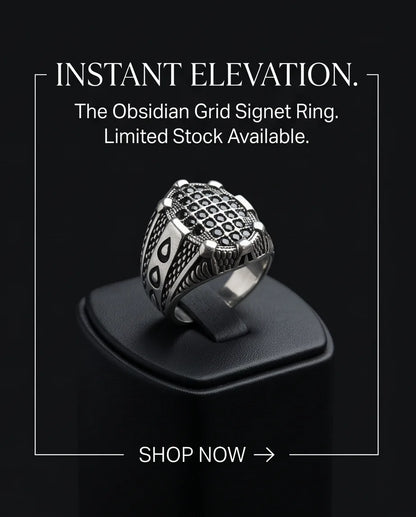 Shadow Cross Pavé Signet Ring