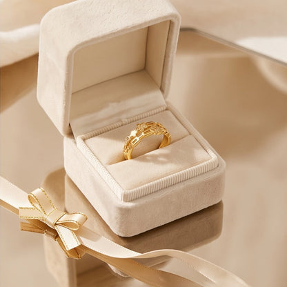 Dual-Band Flora & Celestial Star Ring