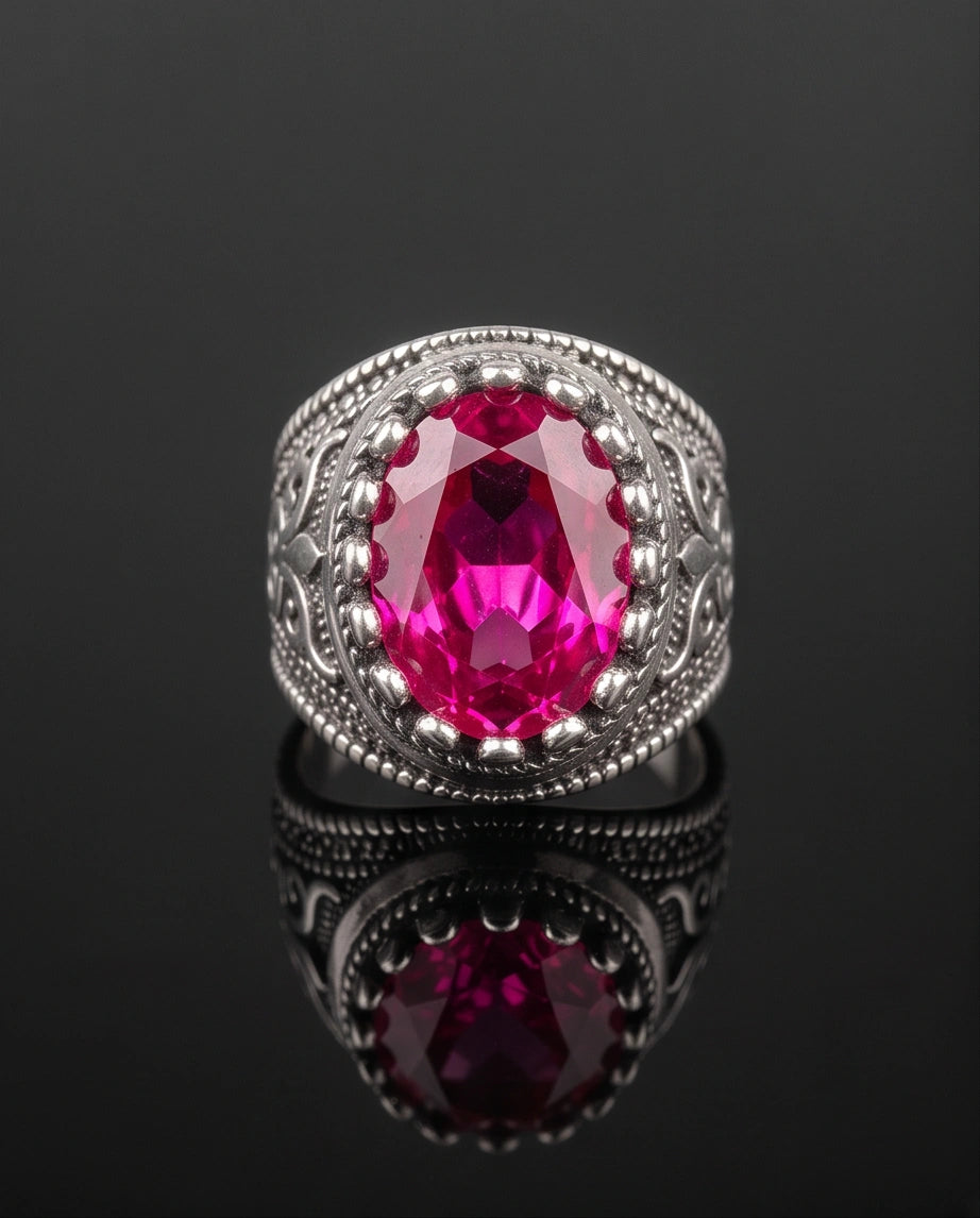 Imperial Magenta Royalty Signet Ring