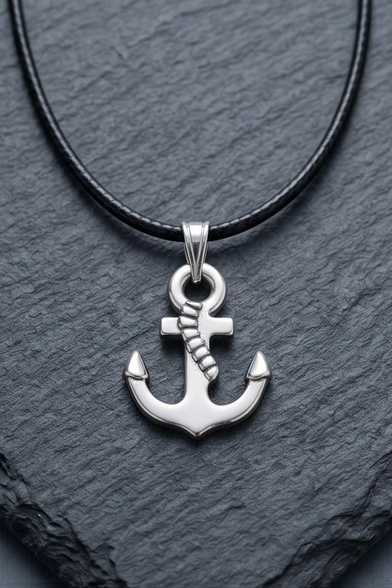 The Sailor’s Pride Polished Anchor Necklace