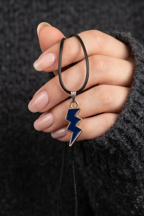 Midnight Lightning Bolt Pendant