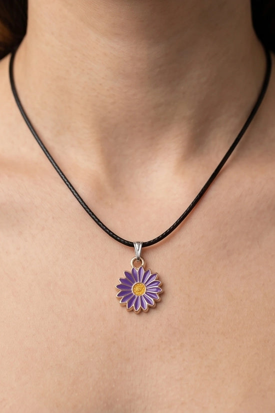Royal Purple Daisy Pendant