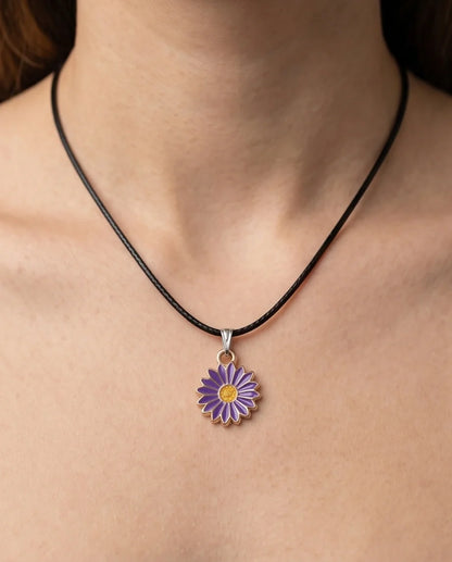 Royal Purple Daisy Pendant