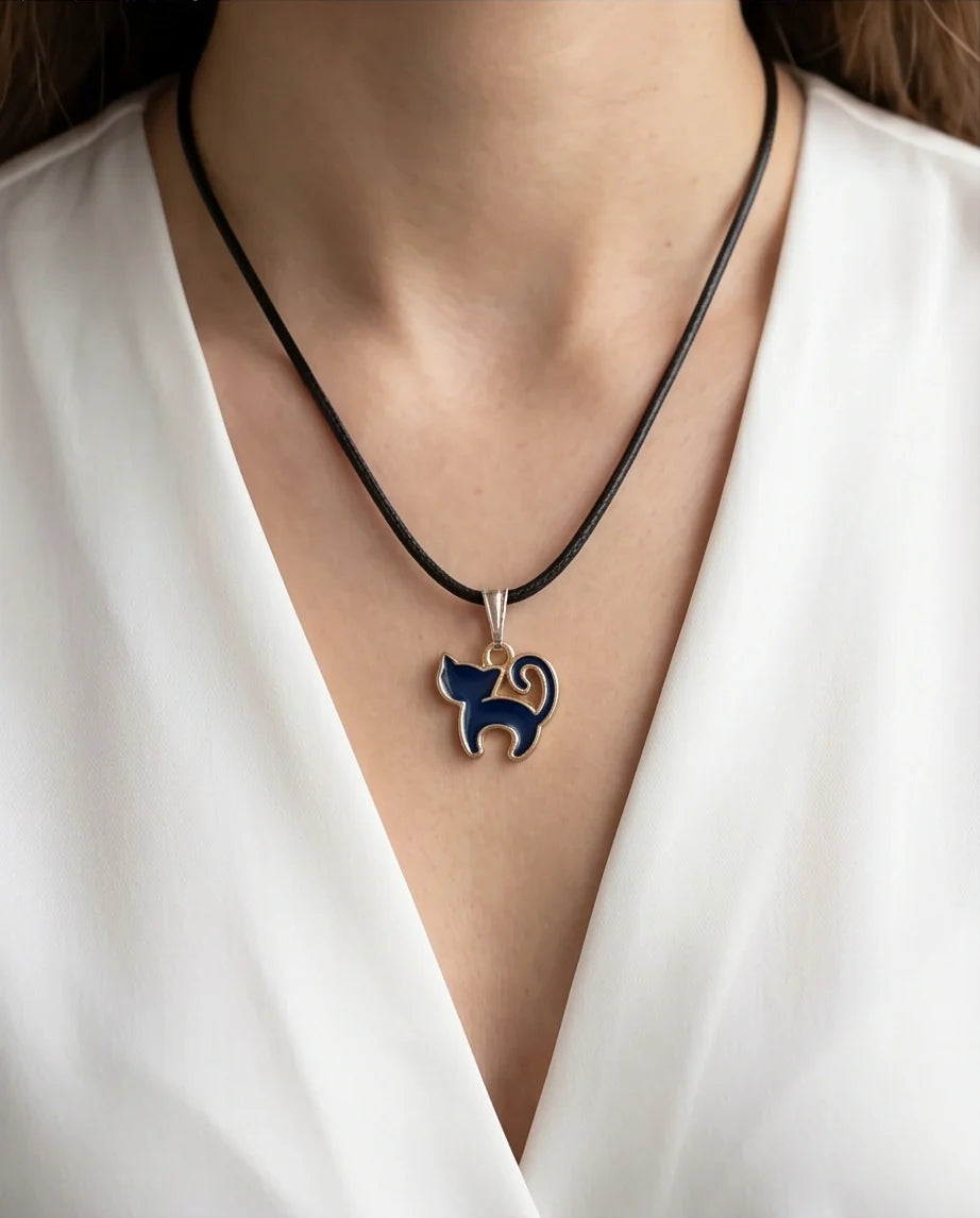 Midnight Mystique Cat Pendant