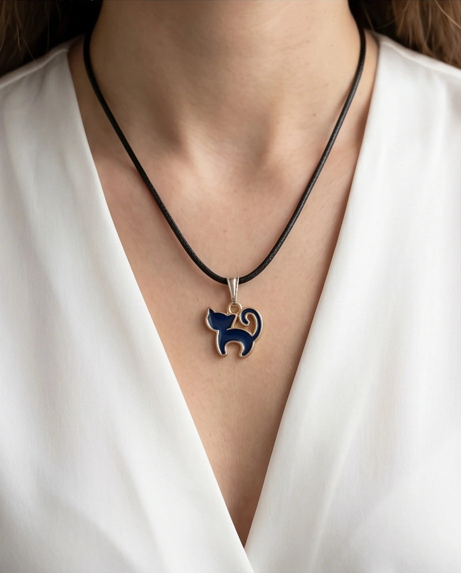 Midnight Mystique Cat Pendant