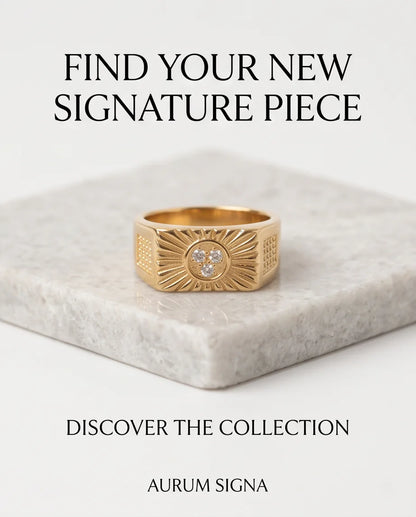Celestial Sunburst Pavé Triple-Crystal Grid Gold Ring