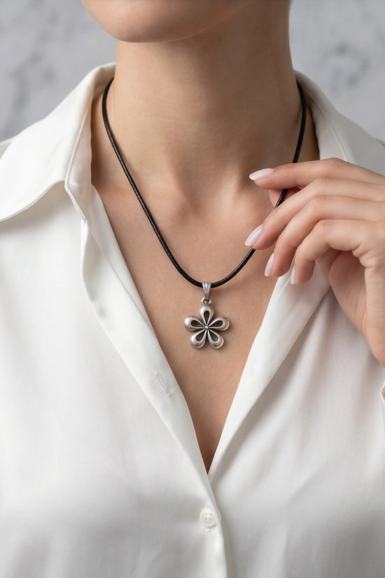 The Sakura Blossom Silver Pendant