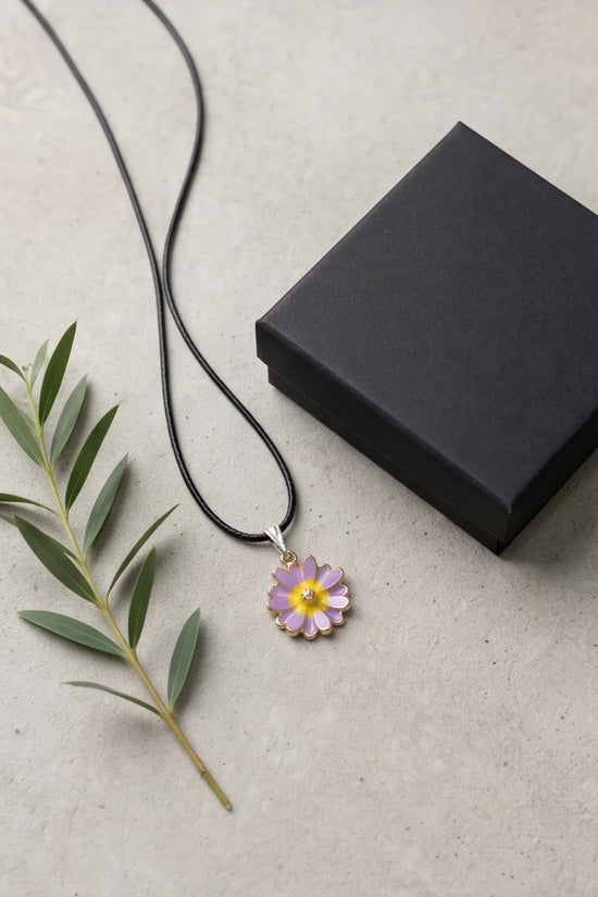 Pastel Lavender Daisy Pendant