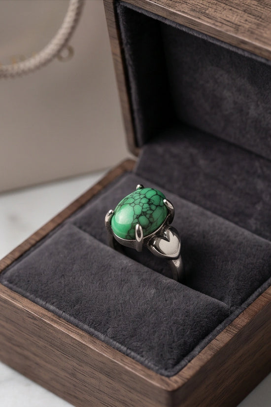 White Canyon Howlite Statement Ring