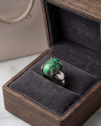 White Canyon Howlite Statement Ring