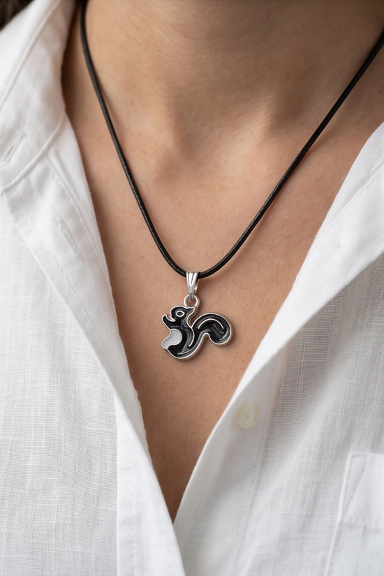The Onyx Squirrel Pendant