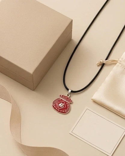 Traditional Red "Fu" Lucky Money Bag Pendant Necklace