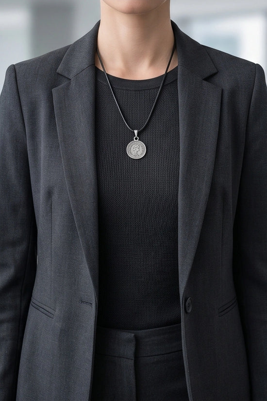 The Royal Heritage: Vintage Elizabeth II Coin Pendant Necklace