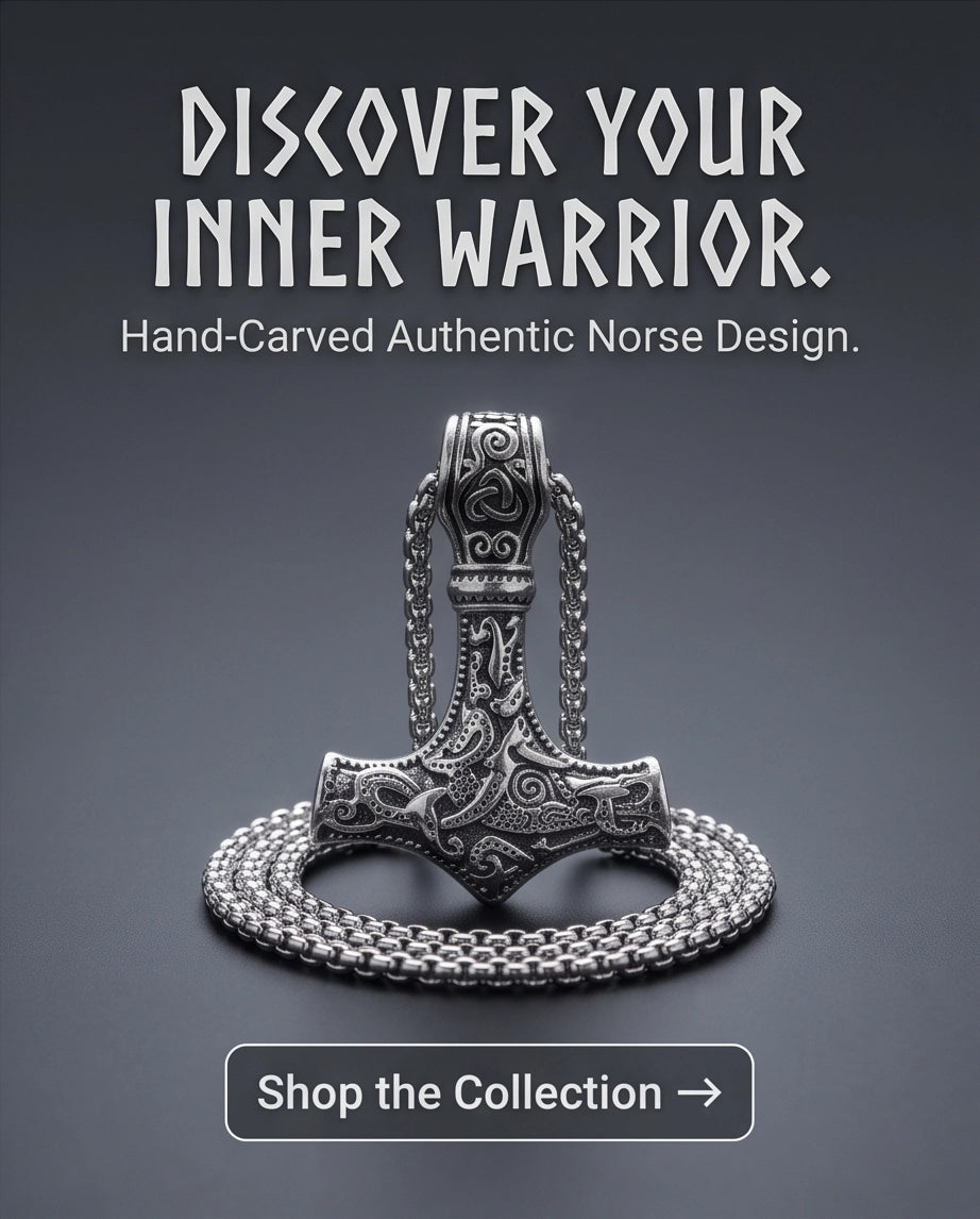 Silver Mjölnir Thor's Hammer Pendant Necklace