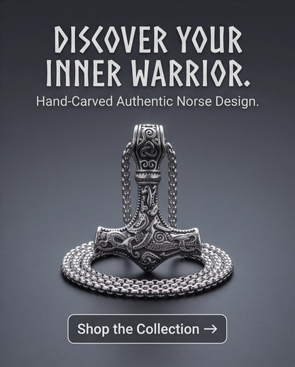 Silver Mjölnir Thor's Hammer Pendant Necklace