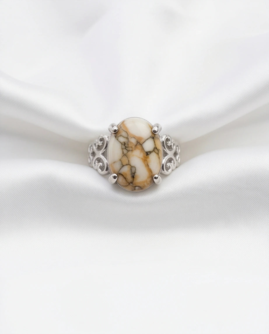 Vintage Filigree Wildstone Ring