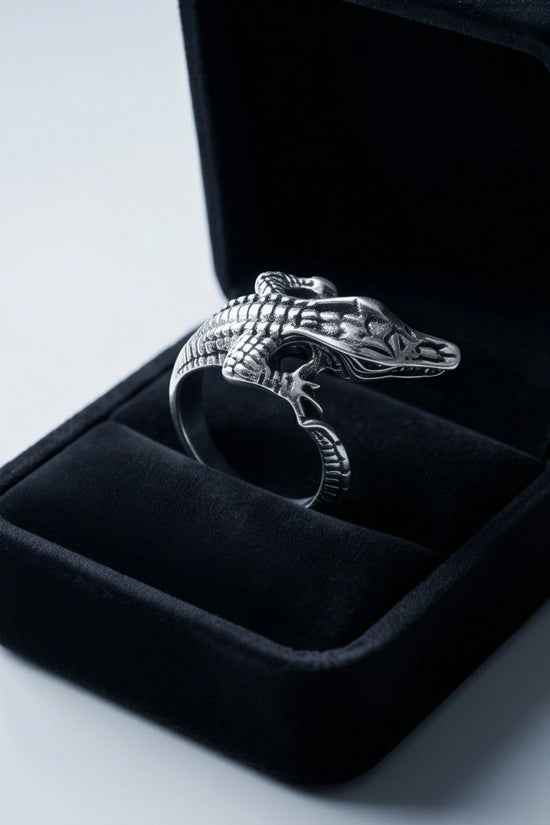 Vintage Sterling Crocodile Wrap Ring