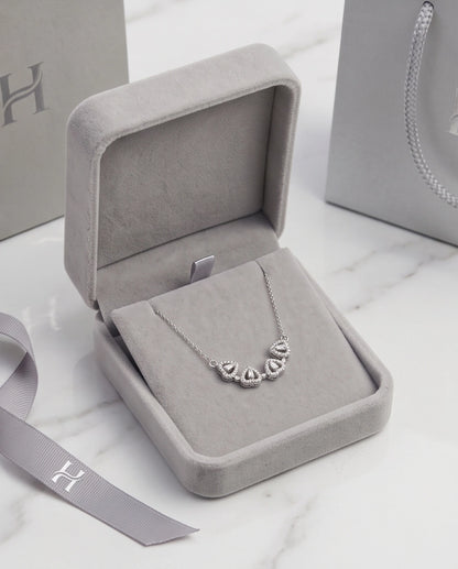 Silver Convertible 2-in-1 Heart Clover Necklace