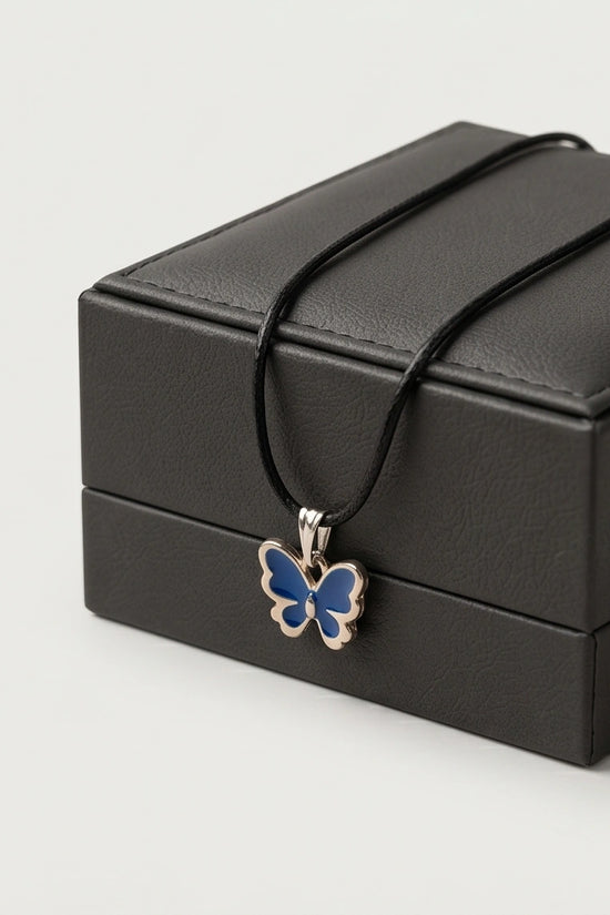 Midnight Blue Butterfly Pendant