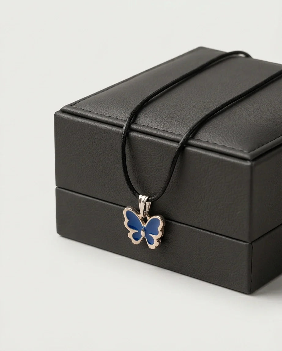 Midnight Blue Butterfly Pendant