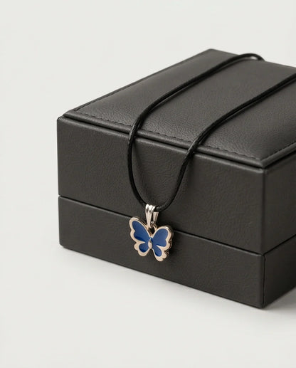 Midnight Blue Butterfly Pendant