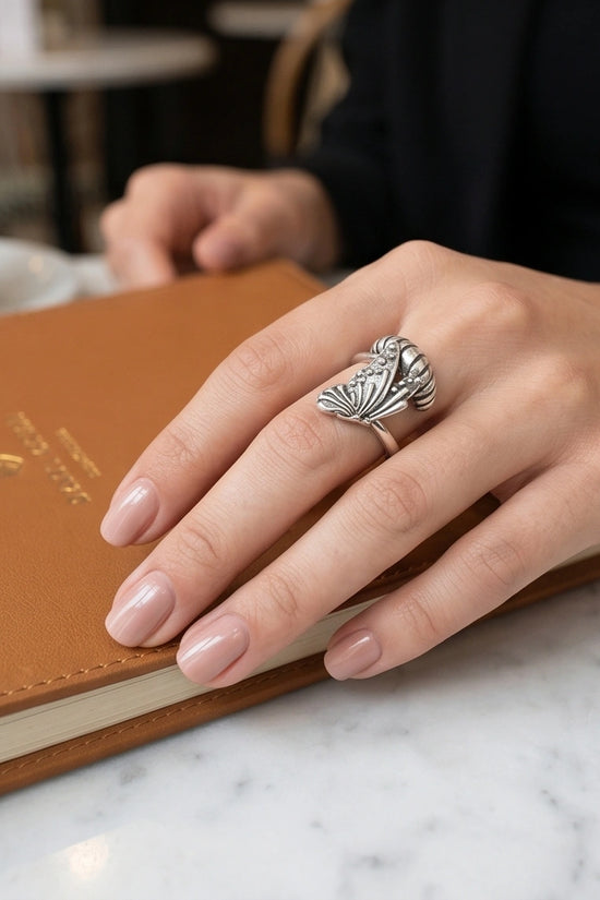 Vintage Sterling Silver Butterfly Wrap Ring