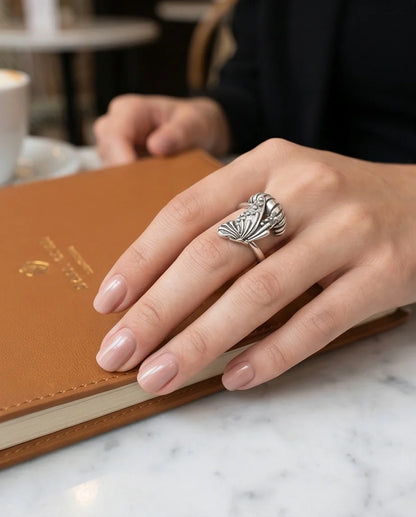 Vintage Sterling Silver Butterfly Wrap Ring
