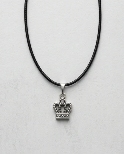 Silver Crown Pendant Necklace
