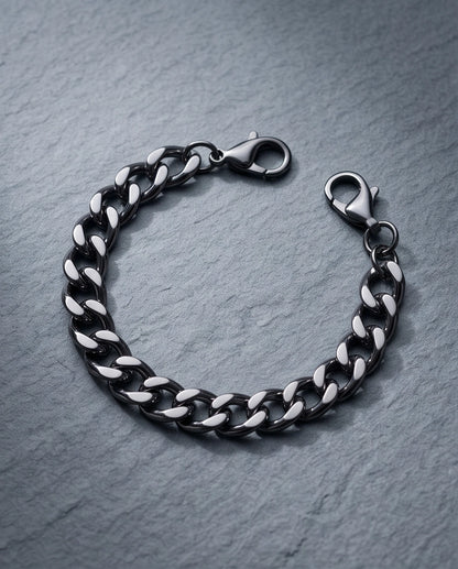 Gunmetal Black Curb Chain Bracelet